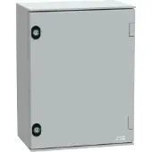 Schneider Electric Polyestergehäuse PLM Wandmontage, mit Bakelit-Montageplatte H430xB330xT200mm IP66 NSYPLM43BG