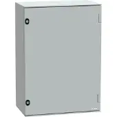 Schneider Electric Polyestergehäuse PLM Wandmontage, mit Bakelit-Montageplatte H747xB536xT300mm IP66 NSYPLM75BG