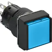 Schneider Electric XB6ECA61P Drucktaster, blau Ø 16, flach, o. Rastung, 1W - 5 Stück