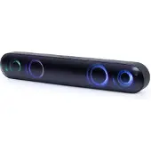 Gembird Bluetooth Soundbar mit LED-Lichteffekt, schwarz, 2x5W