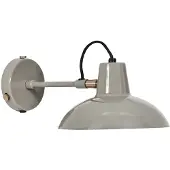 House Doctor Desk Wandlampe grau, Ausladung 30 cm, Stecker - , Grau, für Arbeitszimmer / Büro, Metall