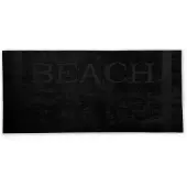 Hausmarke Strandtuch Beach Black (100 x 200 cm)