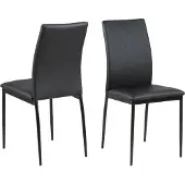Giga Esszimmerstuhl GROUP "Demina", schwarz, B:43,5cm H:92cm T:53cm, Stühle, Esszimmerstuhl, in Samtvelours oder Kunstleder
