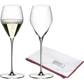 Riedel Veloce Champagner Gläser + Poliertuch