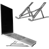 Accezz Laptophalter - Laptopständer - Verstellbar und zusammenklappbar - Grau