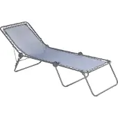 Lafuma Siesta L Liege Batyline mit Cannage Phifertex blau/grau