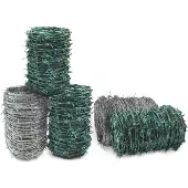 Floordirekt Stacheldraht Zug- & bruchfest Weidedraht Rolle mit Tragegriff Grün Drahtstärke: 1,7 mm Länge: 50 m