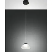FABAS LUCE Arabella - Einzelne Pendelleuchte von - 8W LED - Deckenleuchte Durchmesser 14cm Weiß