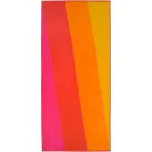 Dyckhoff Strandtuch "Sunset", rot (grenadine), B:80cm L:180cm, Frottiervelours, Baumwolle, Handtücher, Strandtuch, kuscheliges Velours