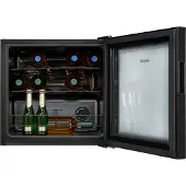 Exquisit Weinkühler WS1-12-GT-030G schwarz | 43 l Nutzinhalt | 12 Flaschen | Weinkühler | Flaschengitter