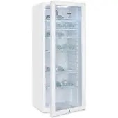 Exquisit Glastürkühlschrank GKS240-GT-160C weiss | Nutzinhalt: 237 L | Türschloss | 6 Gitterablagen | Umluftventilator | Standgerät