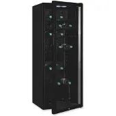 Exquisit Glastürkühlschrank GKS240-GT-160C schwarz | Nutzinhalt: 237 L | Türschloss | 6 Gitterablagen | Umluftventilator | Standgerät