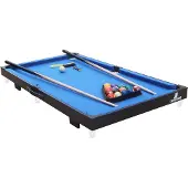 Cougar Mini Billardtisch Tragbar in Blau | Kleiner Pooltisch inkl. Zubehör | Indoor Pool/Billard für Kinder & Erwachsene | 118 x 64 x 12 cm