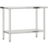 vidaXL Küchen-Arbeitstisch 110x55x85 cm Edelstahl