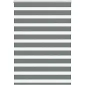 vidaXL Doppelrollo Dunkelgrau 100x100 cm Stoffbreite 95,9 cm Polyester