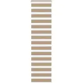 vidaXL Doppelrollo Sandbraun 55x230 cm Stoffbreite 50,9 cm Polyester