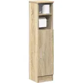 vidaXL Badezimmerschrank mit Rollenhalter Sonoma-Eiche 20,5x22x90 cm