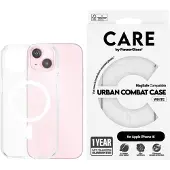 PanzerGlass CARE by - Flagship Case Transparent Urban Combat w. White MagSafe - iPhone 15