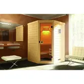 Weka Massivholz-Elementsauna 38 mm LAUKKALA 1 GT inkl. Sauna-Leuchtenset x B x T x H x 144 x 144 x 200