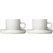 Blomus Kaffeetasse und Untertasse Pilar Moonbeam (2er Set)