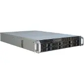 Inter-Tech IPC 2U-2408, Rack, Server, Schwarz, Edelstahl, ATX, EATX, micro ATX, Mini-ITX, SSI EEB, Stahl, HDD, Netzwerk, Leistung