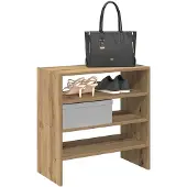 vidaXL Schuhregale 2 Stk. Stapelbar Artisan-Eiche 60x30x30,5 cm