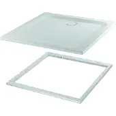Bette BetteUltra Rechteck-Duschwanne mit Minimum-Wannenträger, 900x900x25mm