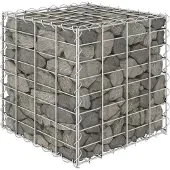 vidaXL Würfel-Gabionen-Hochbeet Stahldraht 40x40x40 cm