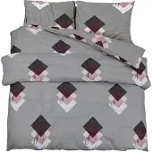 vidaXL Bettwäsche-Set Grau 225x220 cm Baumwolle