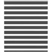 vidaXL Doppelrollo Schwarz 120x150 cm Stoffbreite 115,9 cm Polyester
