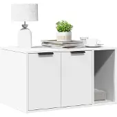 vidaXL Katzenklo Weiß 80x50x45 cm Holzwerkstoff