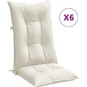 vidaXL Hochlehner-Auflagen 6 Stk. 120 x 50 x 7 cm Stoff