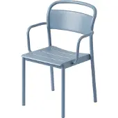 Muuto - Linear Steel Armchair Outdoor, hellblau