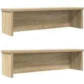 vidaXL Küchenregale Stapelbar 2 Stk. Sonoma-Eiche 50x15x16 cm