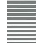 vidaXL Doppelrollo Dunkelgrau 110x150 cm Stoffbreite 105,9 cm Polyester