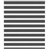 vidaXL Doppelrollo Schwarz 125x150 cm Stoffbreite 120,9 cm Polyester