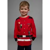 Kidsworld Langarmshirt "FEUERWEHR" Langarm, Basic-Passform, bedruckt, Rundhalsausschnitt