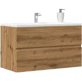 vidaXL Waschbeckenunterschrank Artisan-Eiche 90x38,5x45 Holzwerkstoff