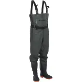 vidaXL Wathose mit Stiefeln und Gürtel Dunkelgrün Größe 39 4016991