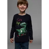 Kidsworld Langarmshirt "LET´S PLAY" Langarm, Basic-Stil, aus Baumwolle