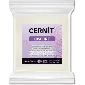 Clairefontaine CERNIT CE0880250010C - Block Modelliermasse (Polymer) OPALINE, halb transluzent, ofenhärtend, sofort gebrauchsfähig, 250g, für DIY, Schmuck, Figuren, für Einsteiger und Hobbykünstler, Weiß1 Stück