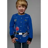 Kidsworld Langarmshirt in royalblau | Gr.: 104/110