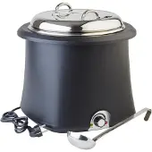 Aps 11901 Elektrischer Suppentopf, 10 Liter, inkl. Schöpfkelle, 420-550 Watt, Ø 38 cm, Höhe 36,5 cm