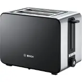 Bosch TAT7203 Toaster 2 Scheibe(n) 1050 W Schwarz Edelstahl