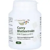 Vitaworld Curry Blattextrakt mit Eisen und C Kapseln 90 St