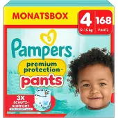 Pampers Windeln premium protection Größe 4 168ST für Babys und Kleinkinder (4-18 Monate) 8006540710494