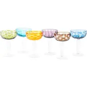 Pols Potten Sektgläser Coupe Cuttings Multicolour (6er-Set)