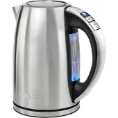 Cuisinart CPK17E Schnurloser Wasserkocher, Edelstahlgeh?use, 1,7 l F?llmenge, 2300 Watt, 360? Sockel, Akustiksignal, Trockengehschutz, Kalkfilter, Warmhaltefunktion, Abschaltautomatik