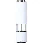 AdHoc Elektrische Pfeffer- / Salzmühle Tropica, weiß, CeraCut Ceramic Mahlwerk, LED-Licht, Kunststoff/Edelstahl/ Acryl, D: 5 cm, H: 21,5 cm