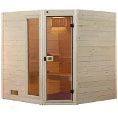Weka Massivholzsauna 38 mm VALIDA Eck 2 GT x B x T x H x 189 x 189 x 204